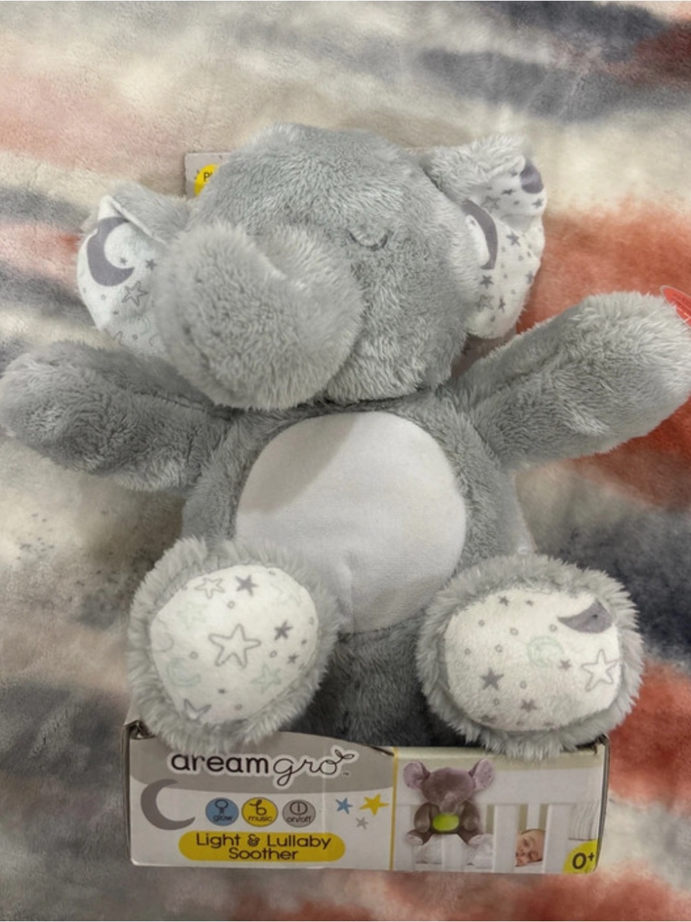 Areamgro Grey Elephant Light & Lullaby Soother Plush